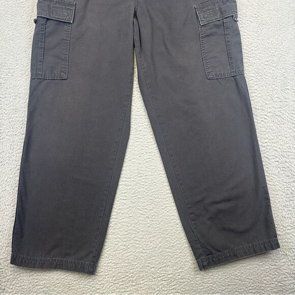 North Face Cargo Pants Men 34 Gray Canvas Cotton Outdoor Hiking Straight *32x28‎ - Picture 3 of 14